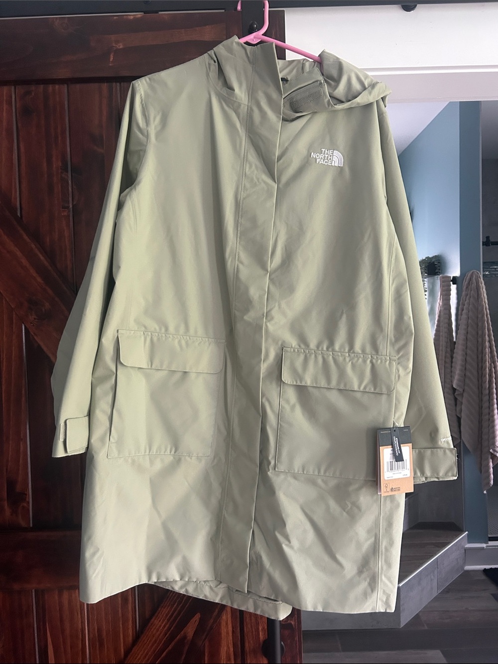 The North Face Olive Hooded Waterproof Jacket